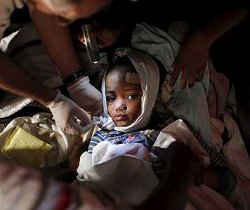 Victíma del terremoto en Haití