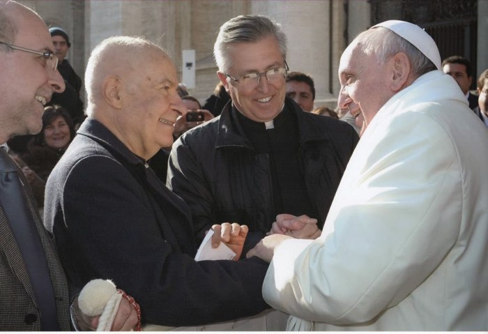 Alfredo y Ramiro con Bergoglio 2