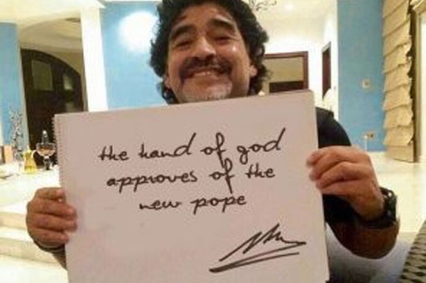 Maradona approves of the new pope