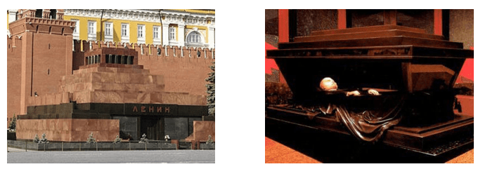 Lenin mausoleo y feretro