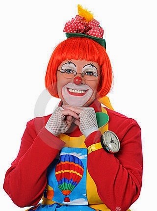 payaso con reloj