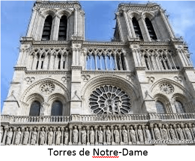 Torres Notre-Dame con letras