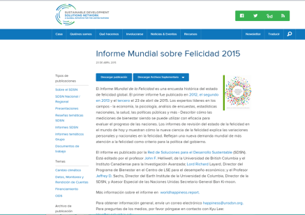 Tercer Informe sobre la felicidad mundial