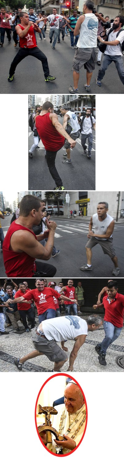 PETRO10 - RJ - 24/02/2015 - PETROBRAS/ATO - ECONOMIA OE - Confusão entre partidários momento antes do Ato nacional em defesa da Petrobrás e do Brasil, promovido pela Federação Única dos Petroleiros e sindicatos filiados, realizado na Associação Brasileira de Imprensa, no centro do Rio de Janeiro. Foto: MARCOS DE PAULA/ESTADÃO