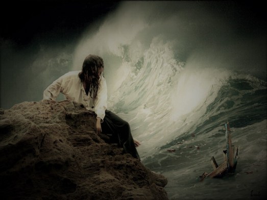 el-naufrago-y-el-mar