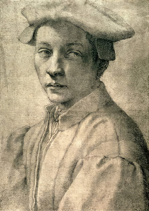 Michelangelo Buonarroti - Portrait of Andrea Quaratesi c1532 (black chalk on paper) - (MeisterDrucke-110184).jpg