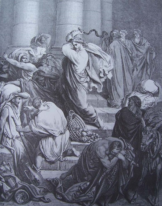 expulsa a los mercaderes